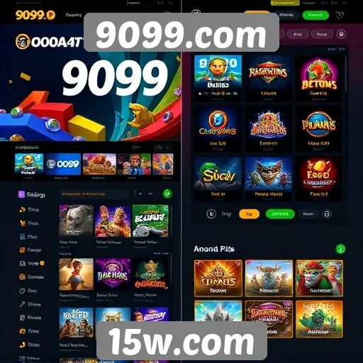Evolução da interface do usuário no site de jogos 9099.com